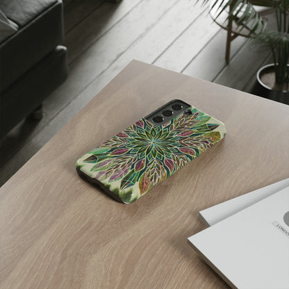 "Krystalhoja Verde" Art Phone Armor - Blue Flame Array Phone Case