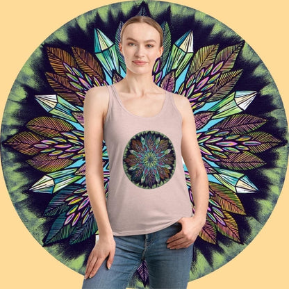 "Krystalhoja" Ladies Organic Tank Top - Blue Flame Array Tank Top