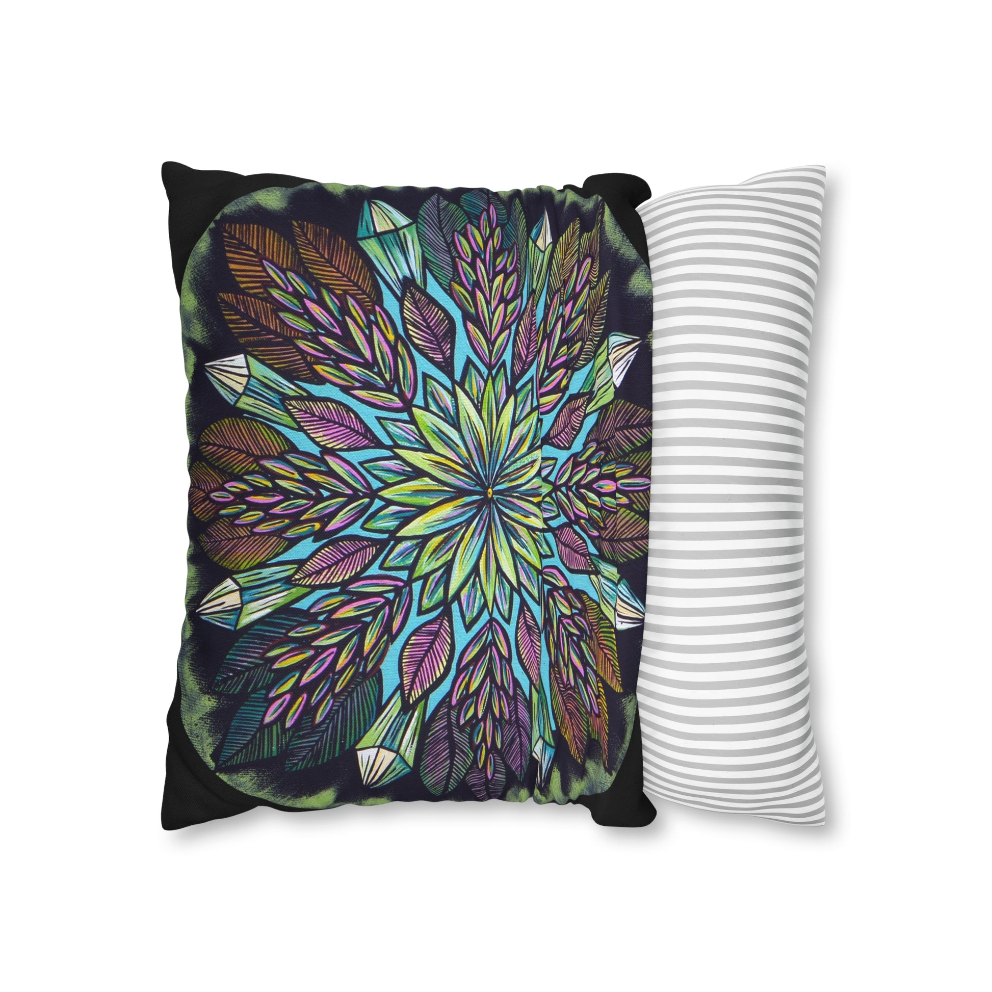 "Krystalhoja" Dreamcatcher Pillow Cover - Blue Flame Array Home Decor