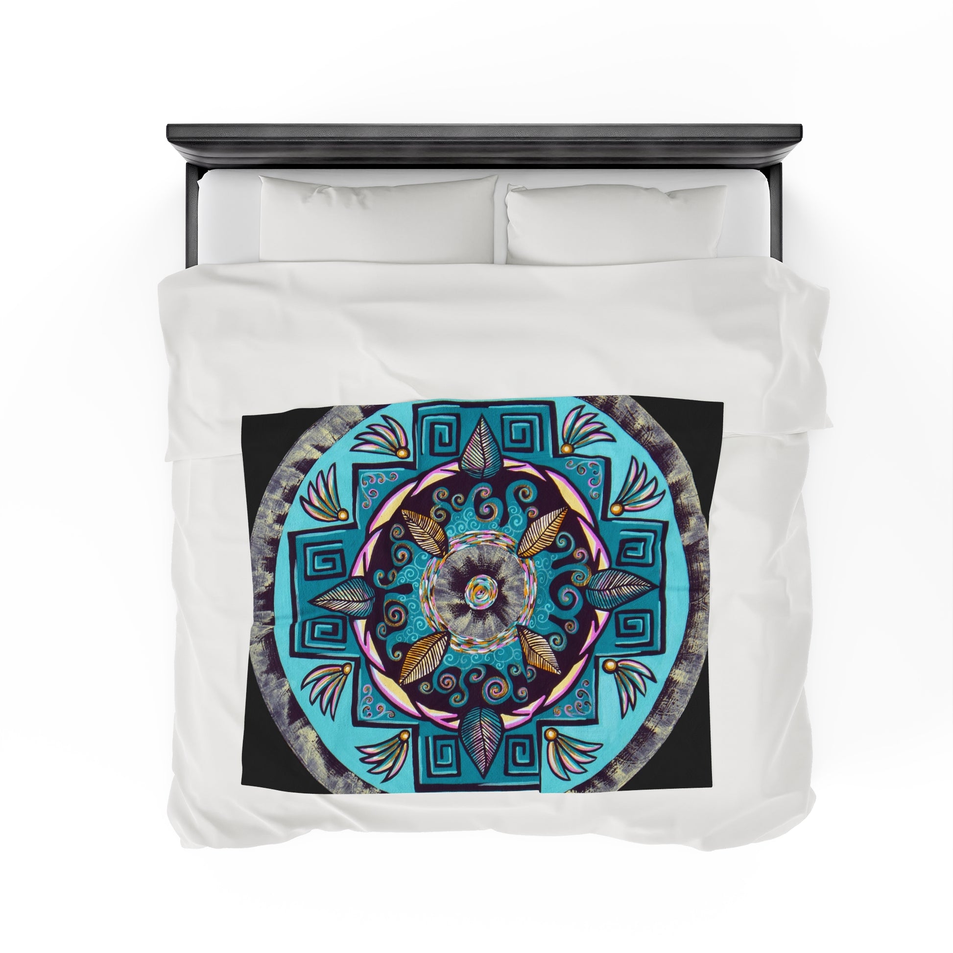 "Hojachakana" Dreamcatcher Blanket - Blue Flame Array All Over Prints