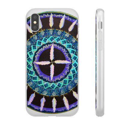 "Cuatro Vientos" Art Phone Armor (slim-fit) - Blue Flame Array iPhone X Phone Case