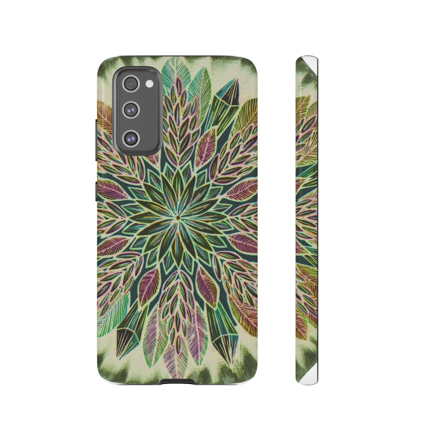 "Krystalhoja Verde" Art Phone Armor - Blue Flame Array Samsung Galaxy S20 FE / Glossy Phone Case