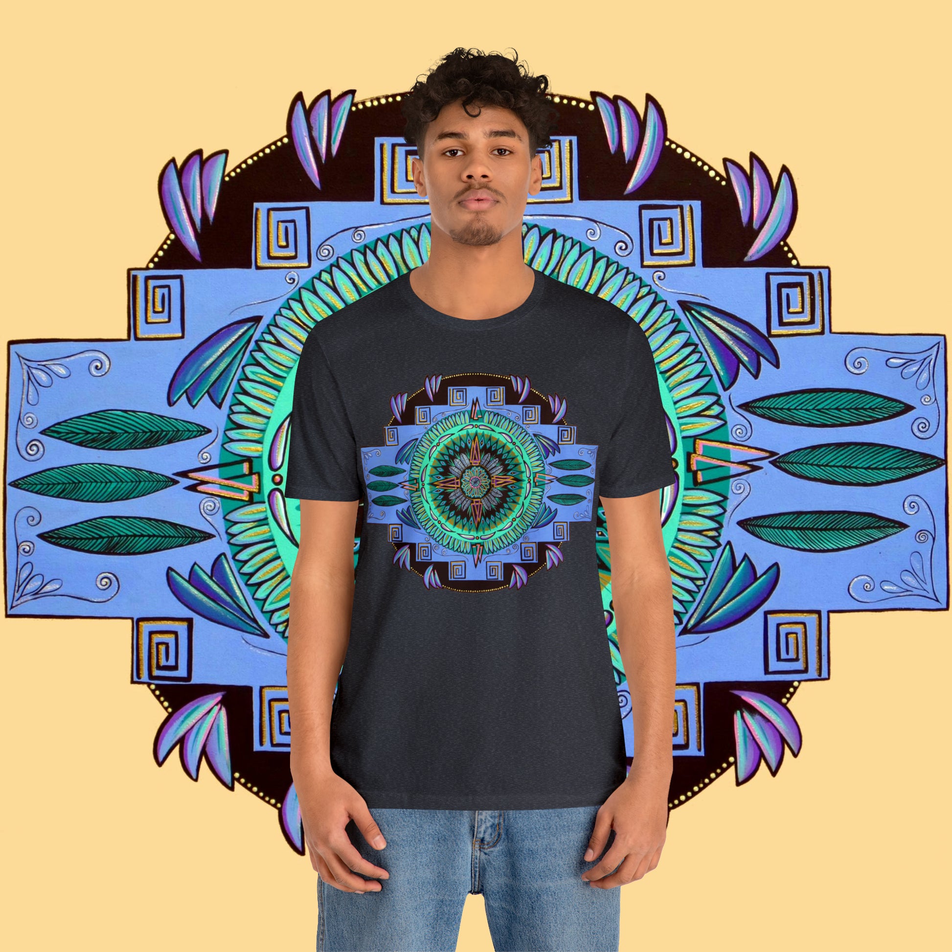 "Plumachakana" Lords & Ladies Tee - Blue Flame Array T-Shirt