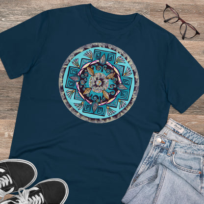 "Hojachakana" Lords & Ladies Organic TriniTee - Blue Flame Array French Navy / 2XS T-Shirt