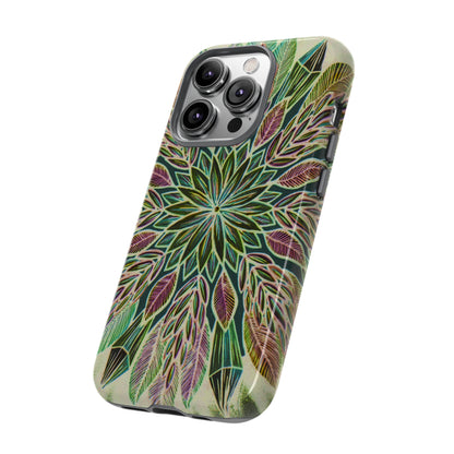 "Krystalhoja Verde" Art Phone Armor - Blue Flame Array Phone Case