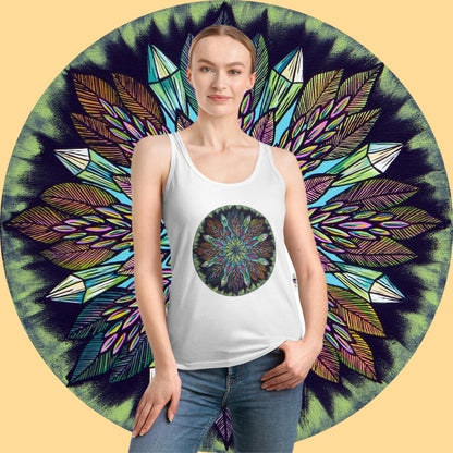 "Krystalhoja" Ladies Organic Tank Top - Blue Flame Array Tank Top