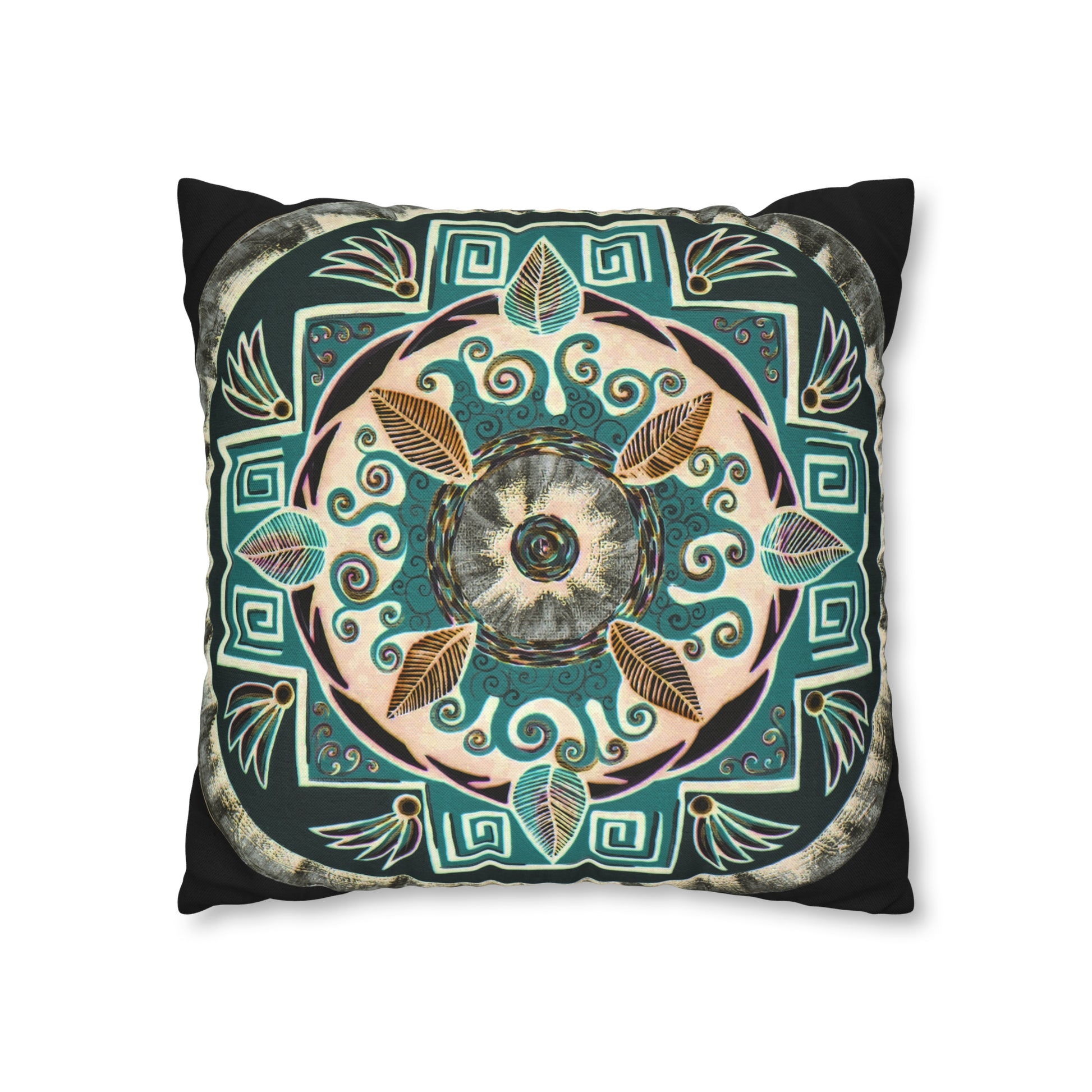 "Hojachakanazura" Dreamcatcher Pillow Cover - Blue Flame Array Home Decor