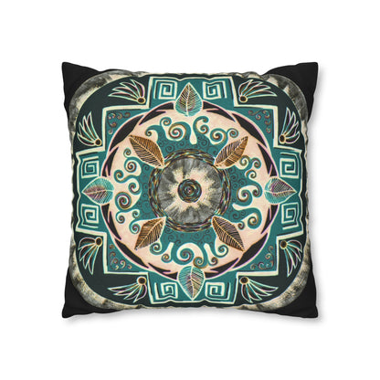 "Hojachakanazura" Dreamcatcher Pillow Cover - Blue Flame Array Home Decor