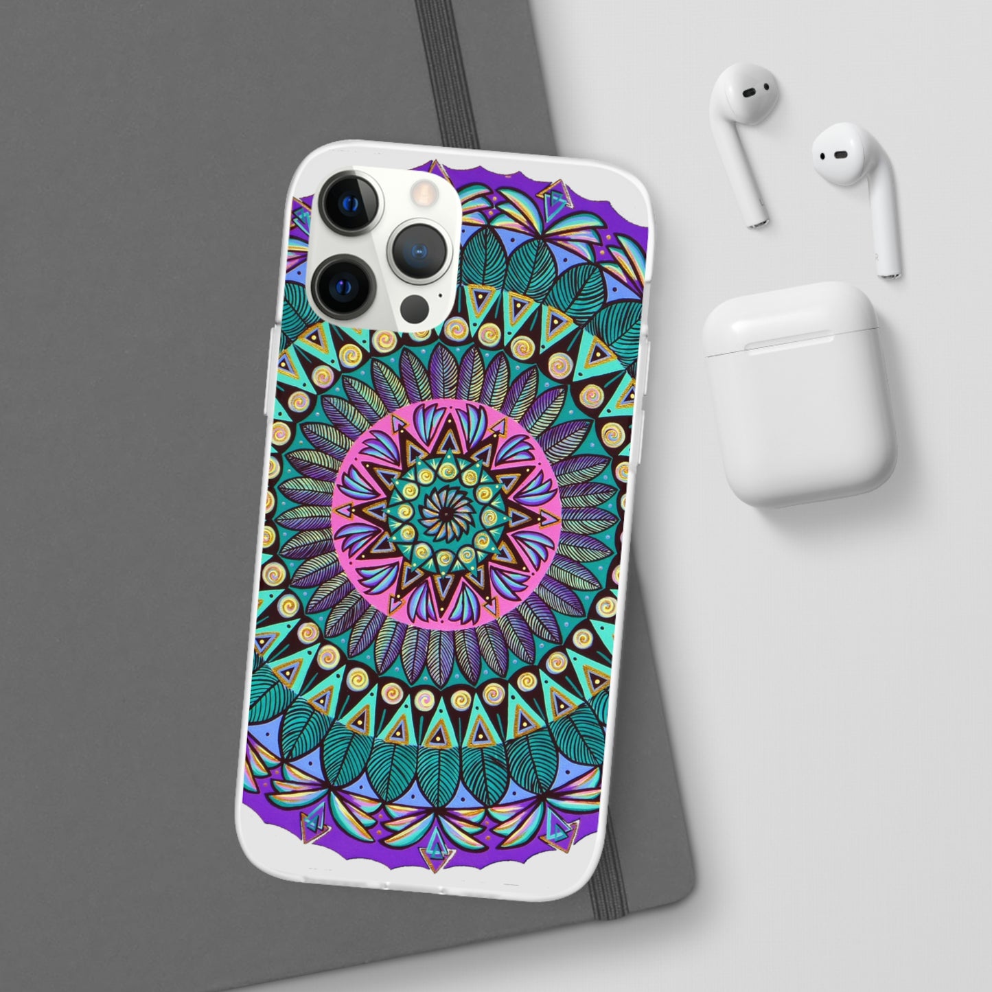 "Mandaladiosa" Art Phone Armor (slim-fit) - Blue Flame Array Phone Case