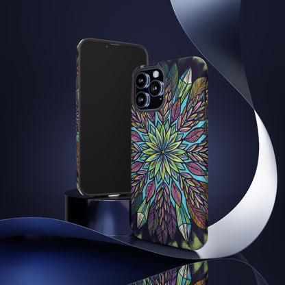 "Krystalhoja" Art Phone Armor - Blue Flame Array Phone Case