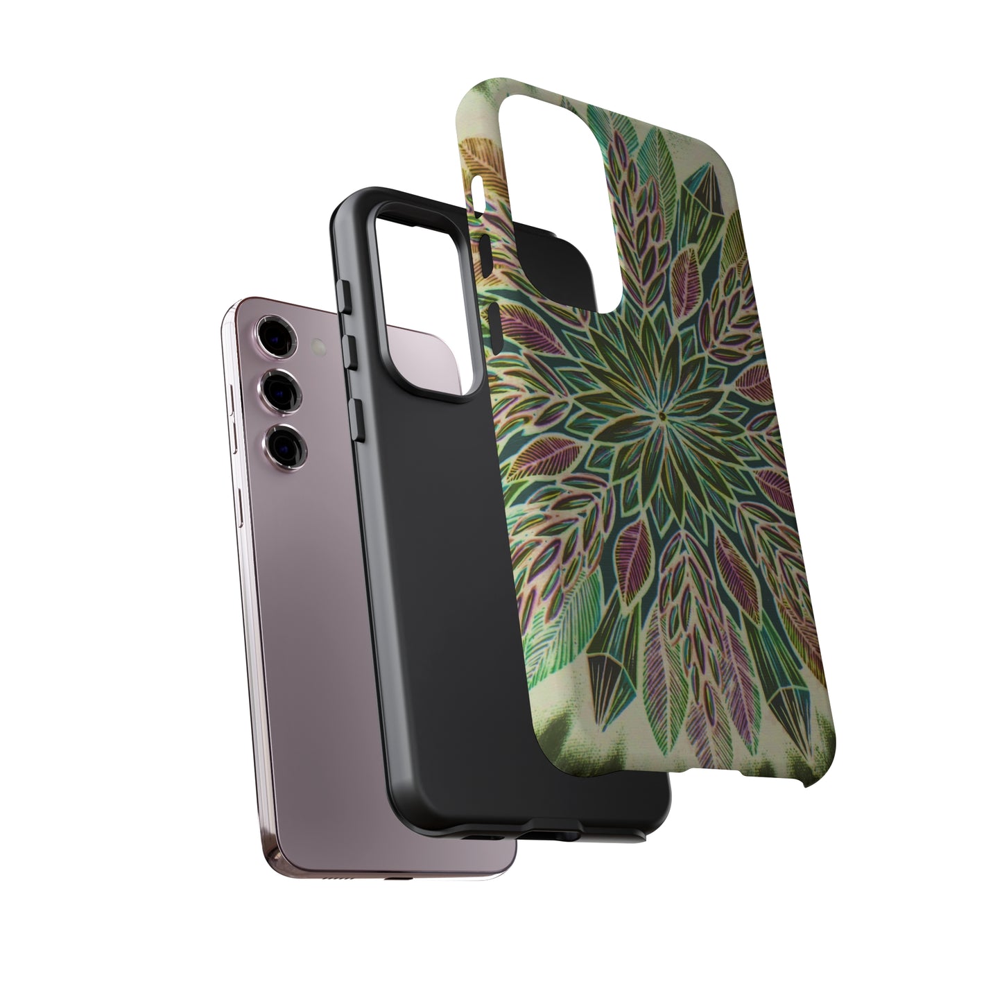 "Krystalhoja Verde" Art Phone Armor - Blue Flame Array Phone Case