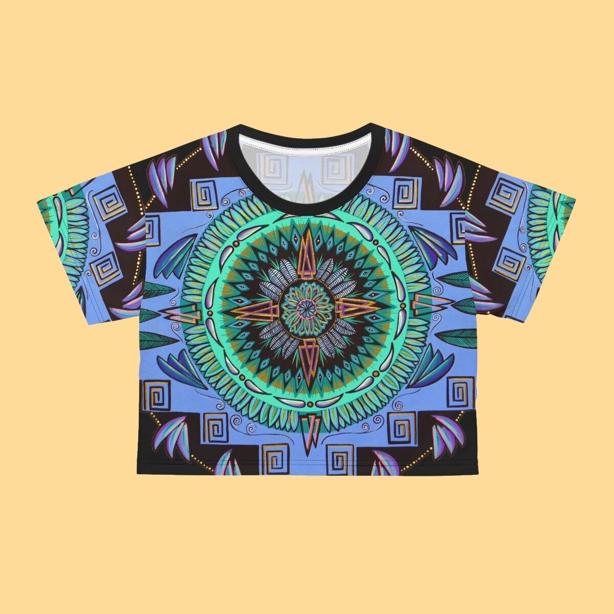 "Plumachakana" Crop Tee