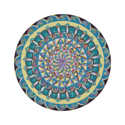 "Almandalayana" Mandala Rug - Blue Flame Array Home Decor