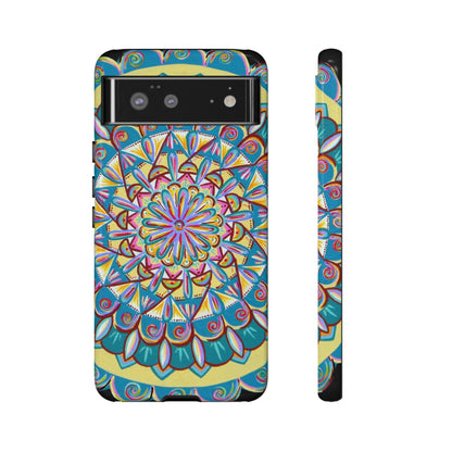 "Almandalayana" Art Phone Armor - Blue Flame Array Google Pixel 6 / Glossy Phone Case