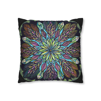 "Krystalhoja" Dreamcatcher Pillow Cover - Blue Flame Array Home Decor