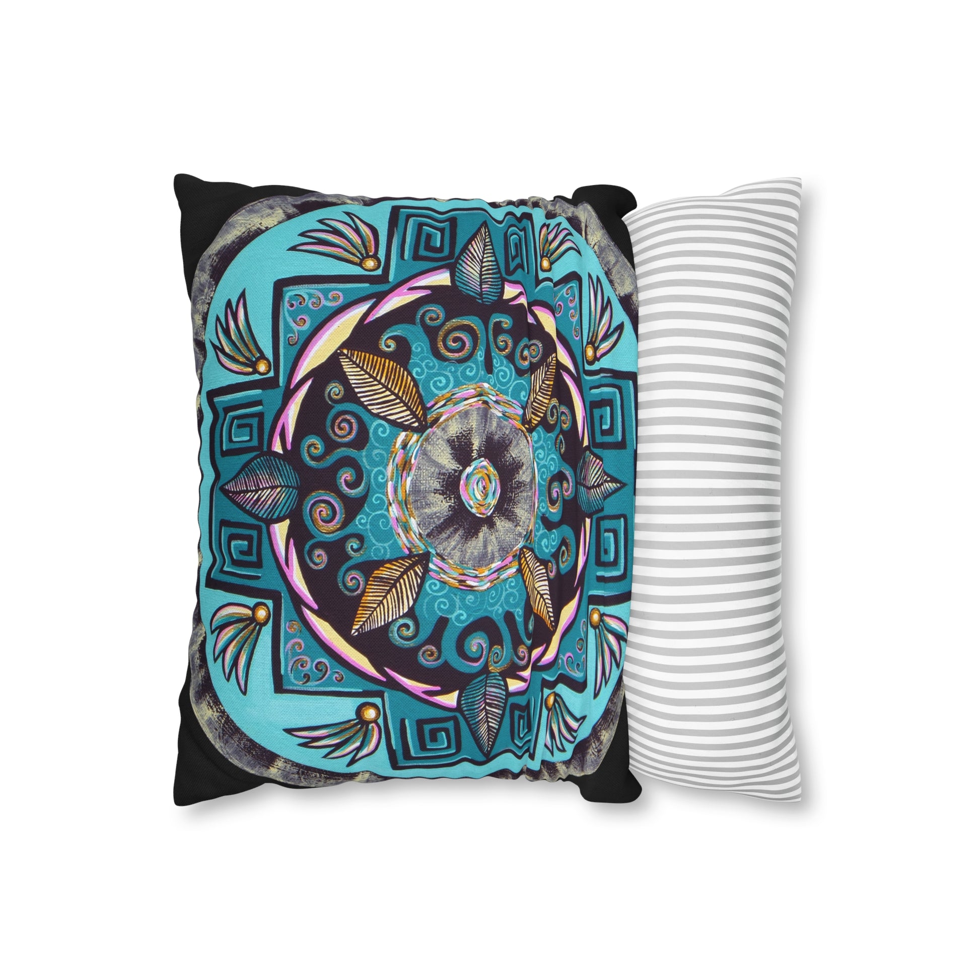 "Hojachakana" Dreamcatcher Pillow Cover - Blue Flame Array Home Decor