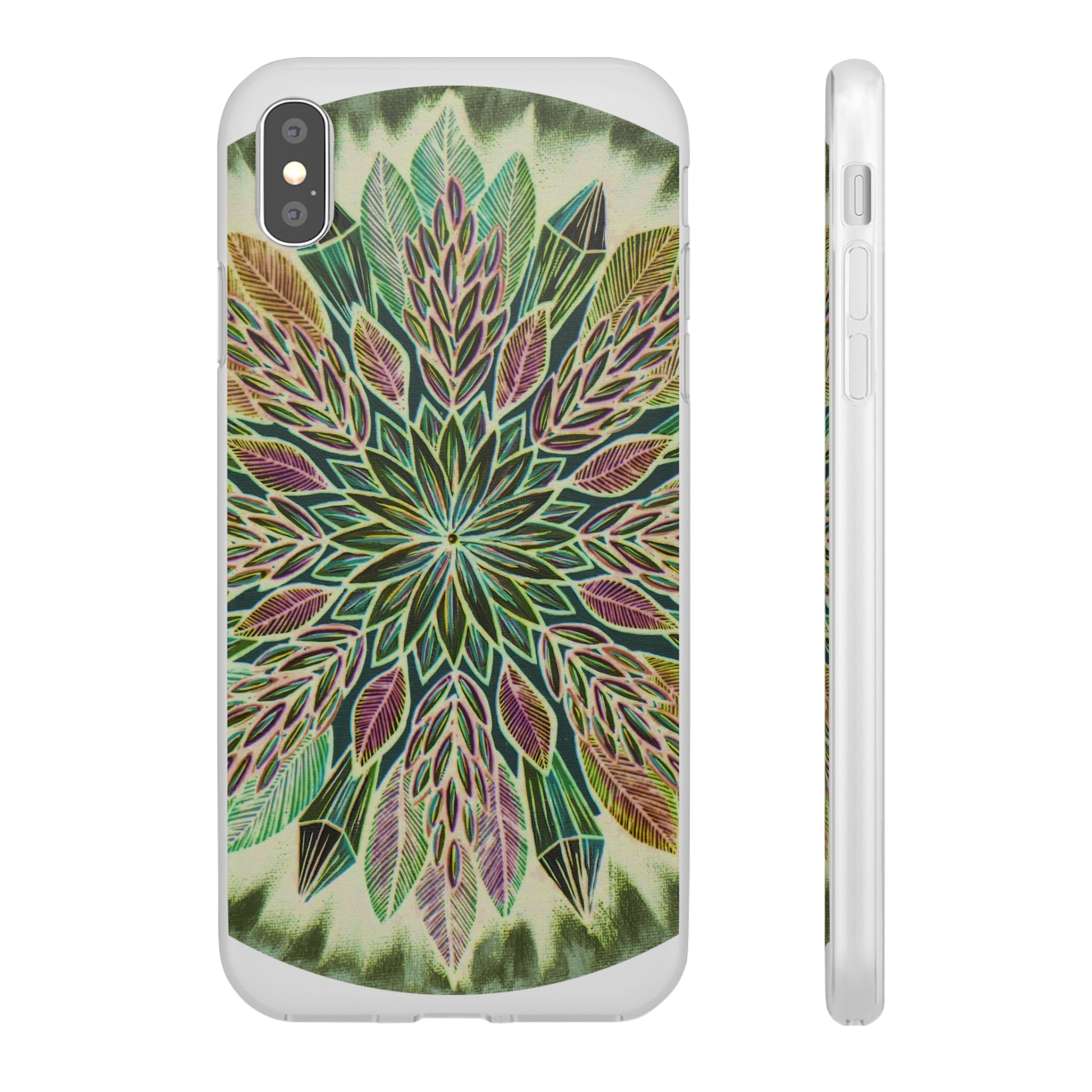 "Krystalhoja Verde" Art Phone Armor (slim-fit) - Blue Flame Array iPhone XS MAX Phone Case