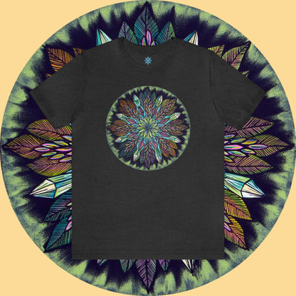 "Krystalhoja" Lords & Ladies Tee - Blue Flame Array Dark Grey Heather / S T-Shirt