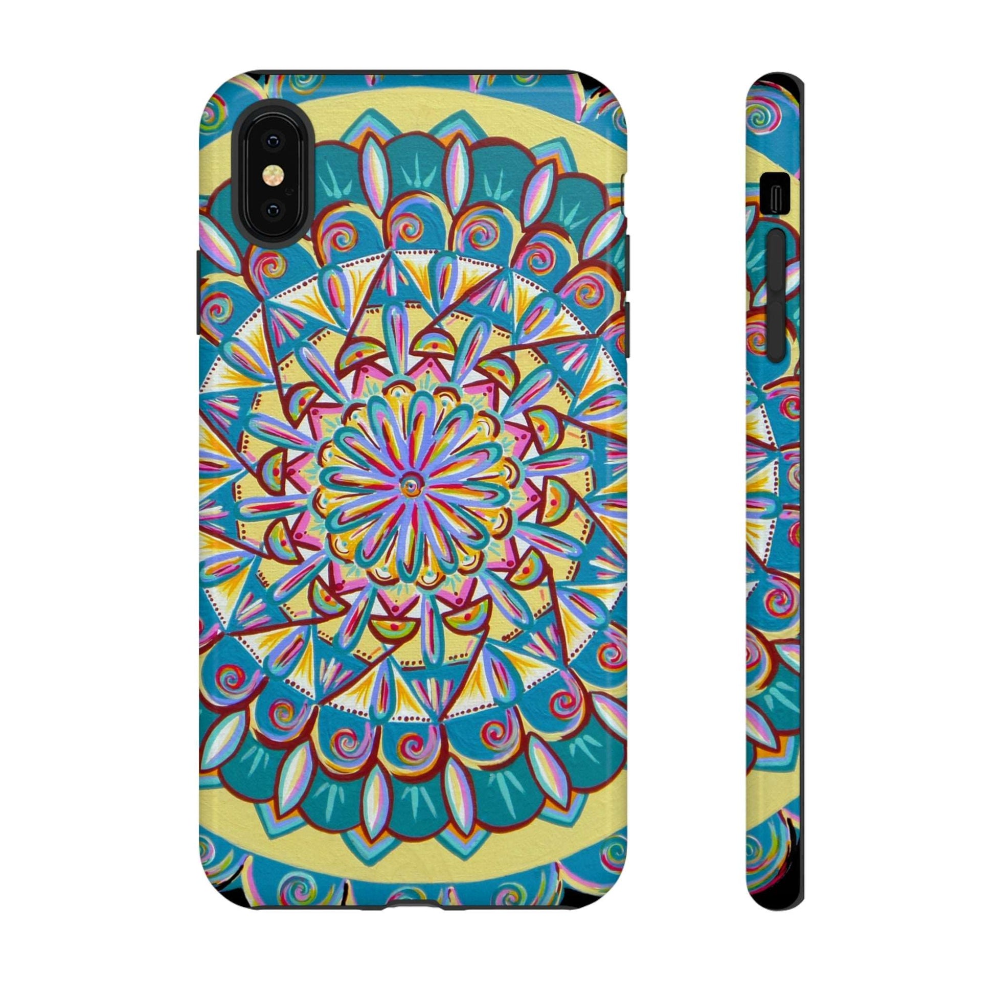 "Almandalayana" Art Phone Armor - Blue Flame Array iPhone XS MAX / Glossy Phone Case