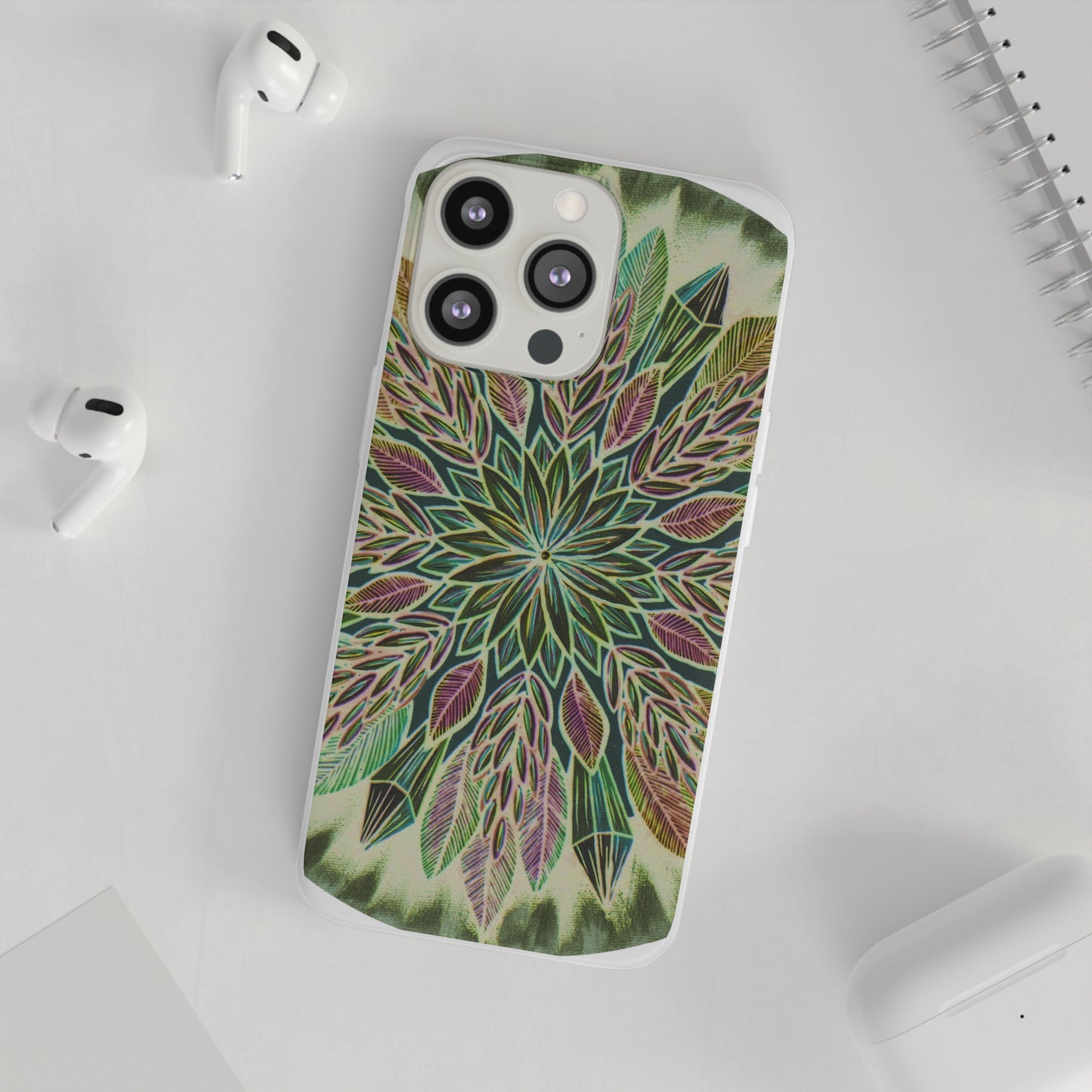 "Krystalhoja Verde" Art Phone Armor (slim-fit) - Blue Flame Array Phone Case