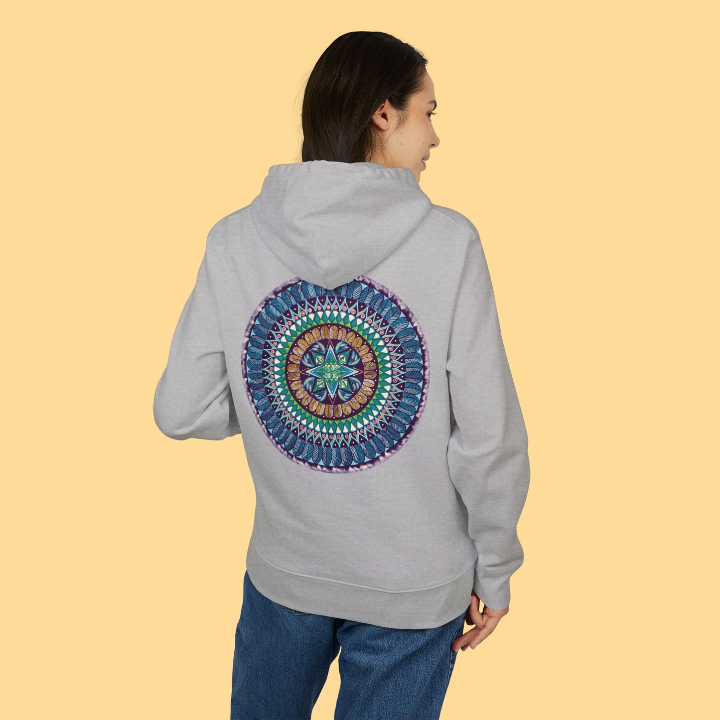 "Aquilazura Krystdala" Organic Cruiser Hoodie (Font&Back Print)