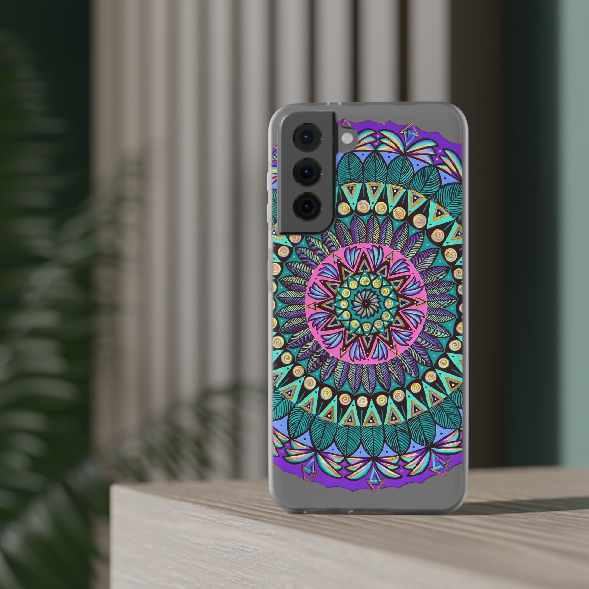 "Mandaladiosa" Art Phone Armor (slim-fit) - Blue Flame Array Phone Case