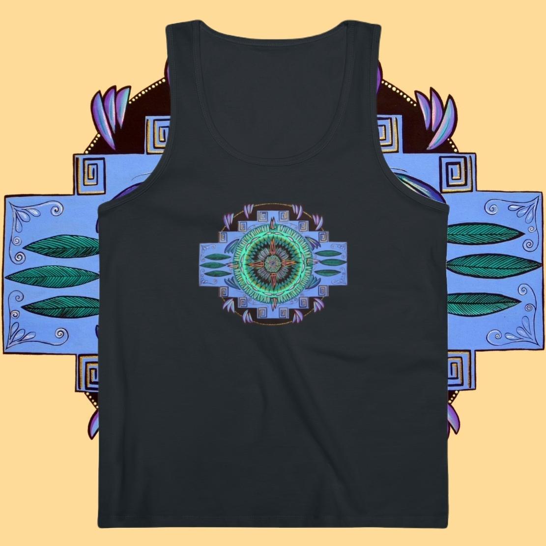 "Plumachakana" Lords Organic Tank Top - Blue Flame Array Tank Top