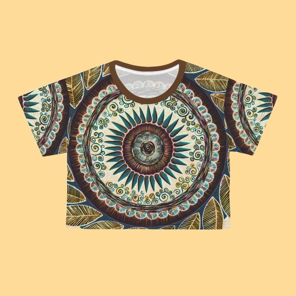 "Mandalamirajna" Crop Tee