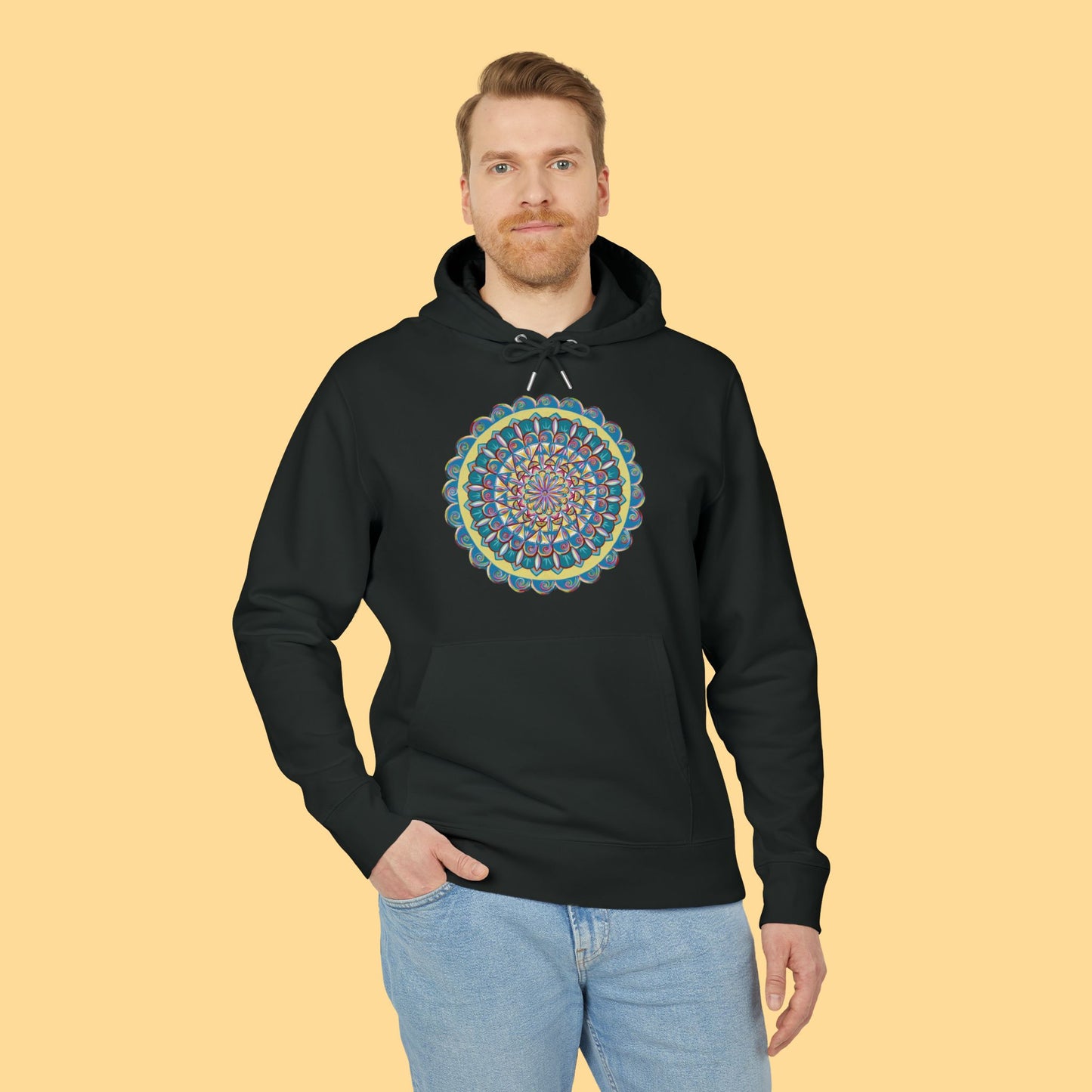 "Almandalayana" Organic Cruiser Hoodie (Font&Back Print)