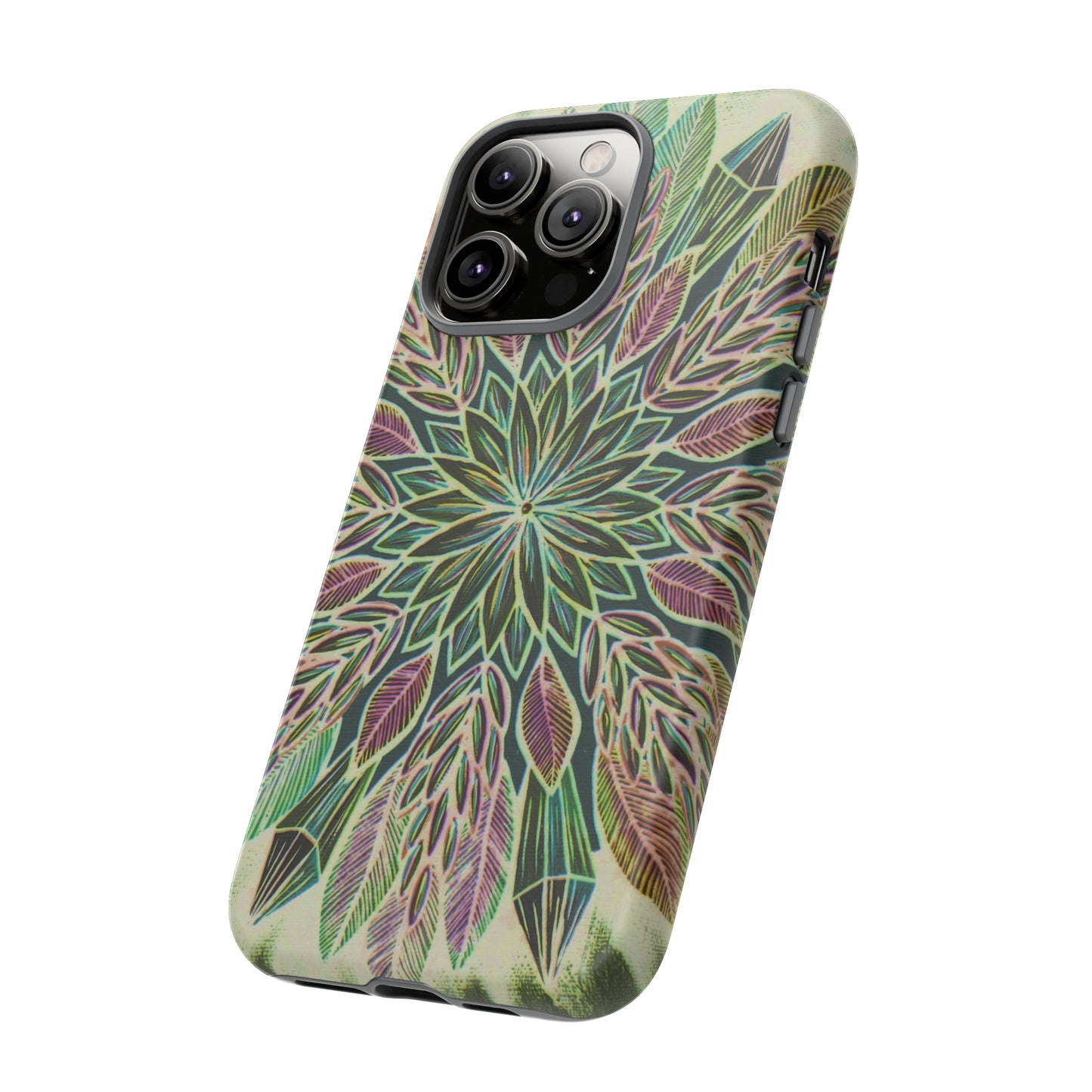 "Krystalhoja Verde" Art Phone Armor - Blue Flame Array Phone Case