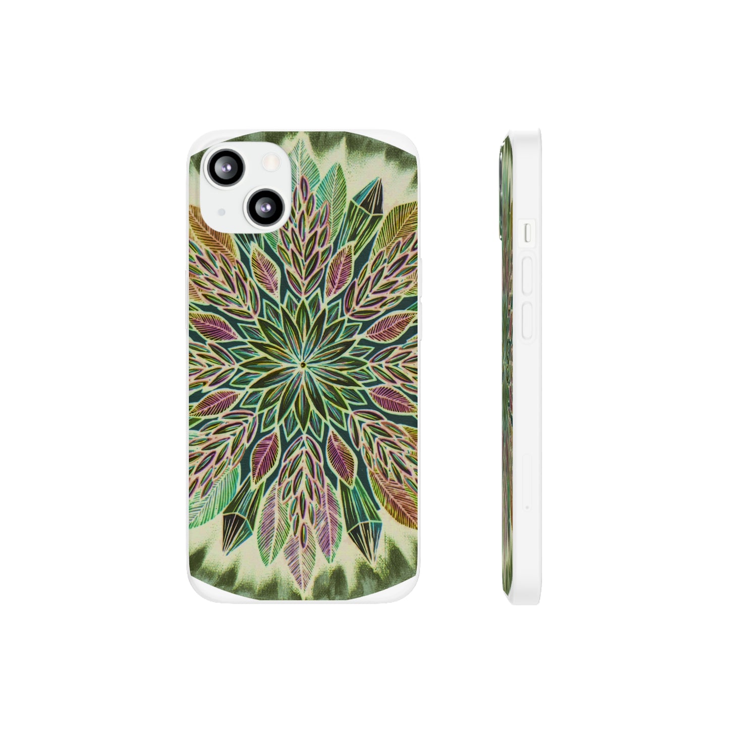 "Krystalhoja Verde" Art Phone Armor (slim-fit) - Blue Flame Array iPhone 13 with gift packaging Phone Case