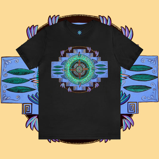 "Plumachakana" Lords & Ladies Tee - Blue Flame Array Black / S T-Shirt