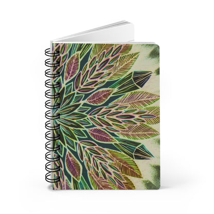 "Krystalhoja Verde" Spiral Bound Journal - Blue Flame Array Paper products