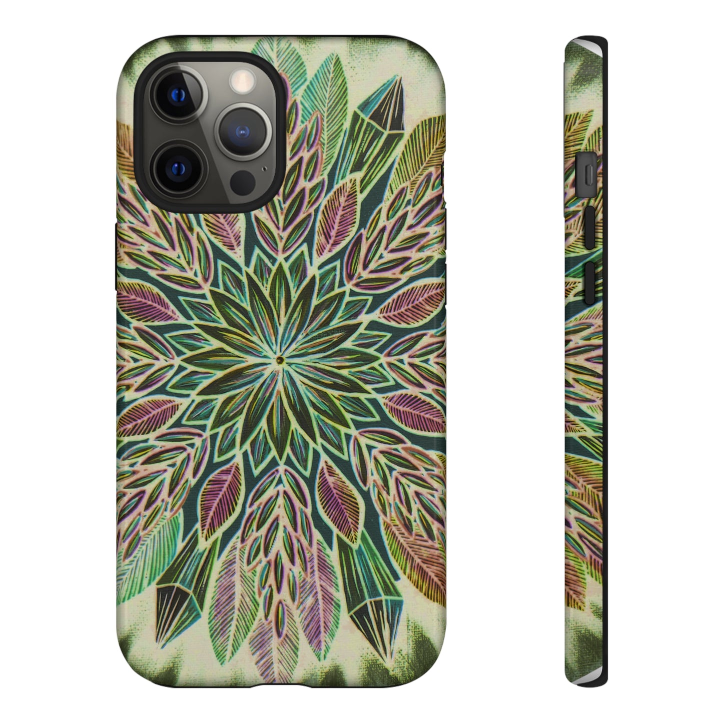 "Krystalhoja Verde" Art Phone Armor - Blue Flame Array iPhone 12 Pro Max / Glossy Phone Case