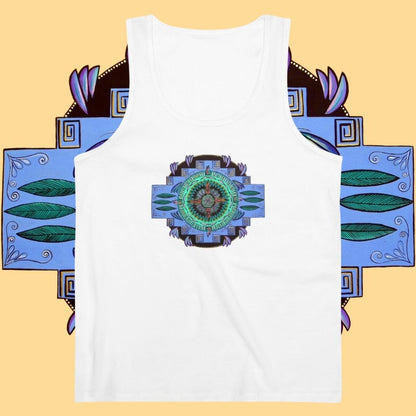 "Plumachakana" Lords Organic Tank Top - Blue Flame Array Tank Top