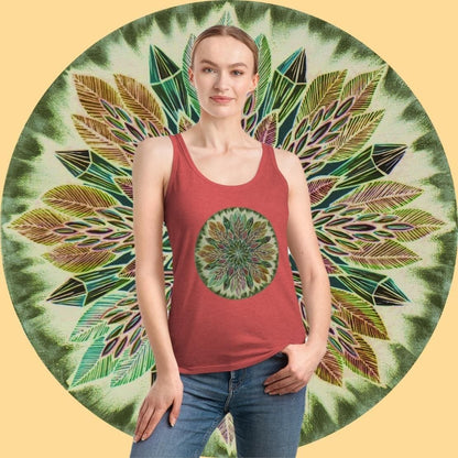 "Krystalhoja Verde" Ladies Organic Tank Top - Blue Flame Array Tank Top