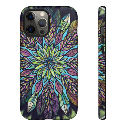 "Krystalhoja" Art Phone Armor - Blue Flame Array iPhone 12 Pro Max / Glossy Phone Case