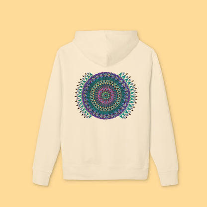 "Mandaladiosa" Organic Cruiser Hoodie (Font&Back Print)