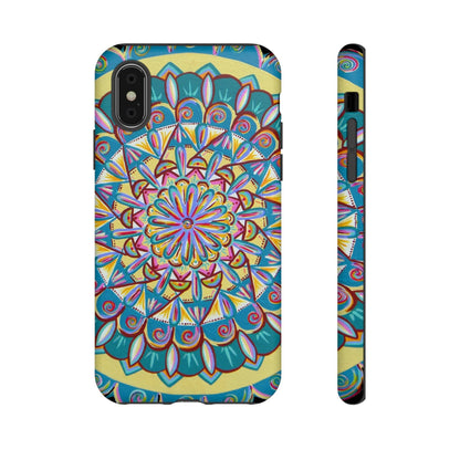 "Almandalayana" Art Phone Armor - Blue Flame Array iPhone X / Matte Phone Case