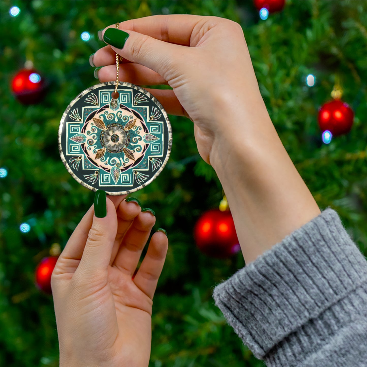 "Hojachakanazura" Ceramic Ornament