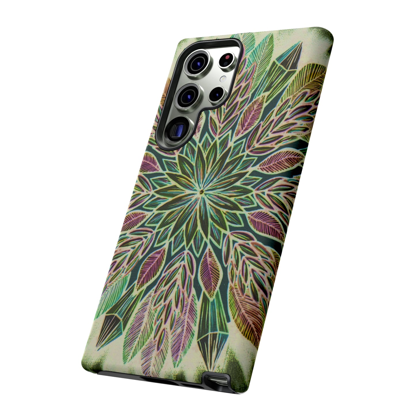 "Krystalhoja Verde" Art Phone Armor - Blue Flame Array Phone Case