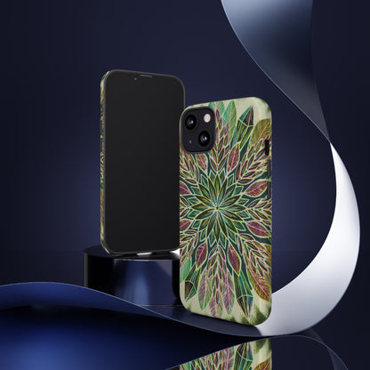 "Krystalhoja Verde" Art Phone Armor - Blue Flame Array Phone Case