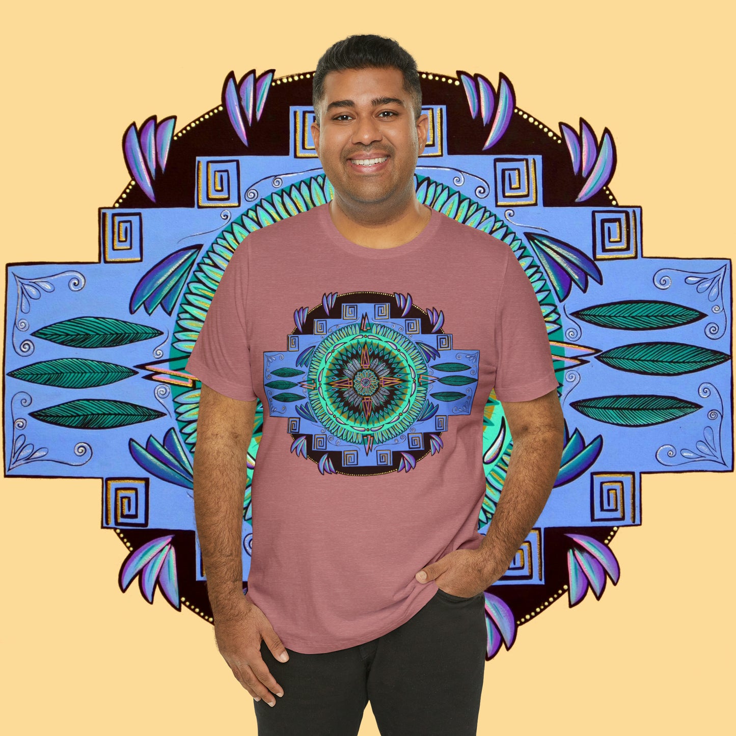 "Plumachakana" Lords & Ladies Tee - Blue Flame Array T-Shirt