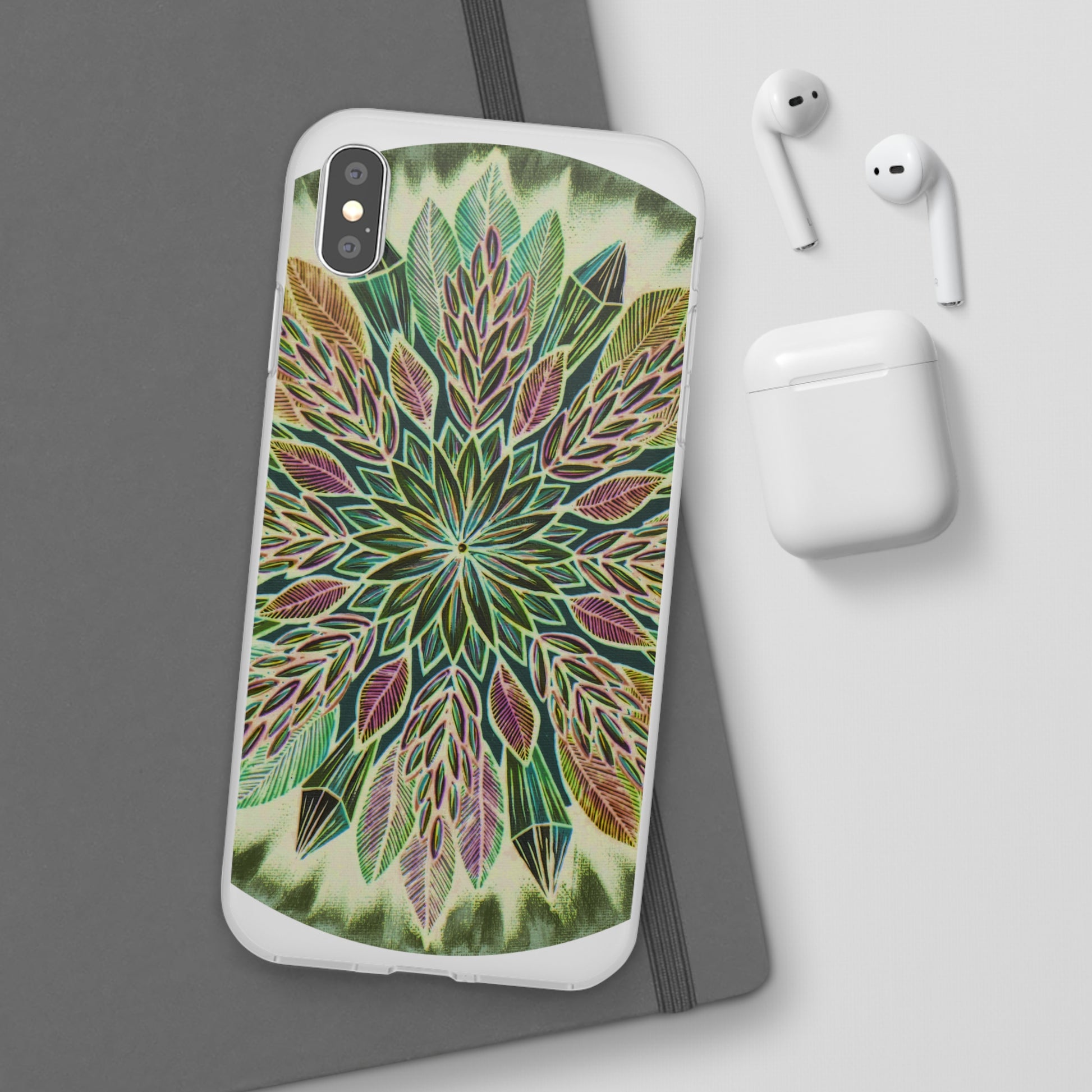 "Krystalhoja Verde" Art Phone Armor (slim-fit) - Blue Flame Array Phone Case