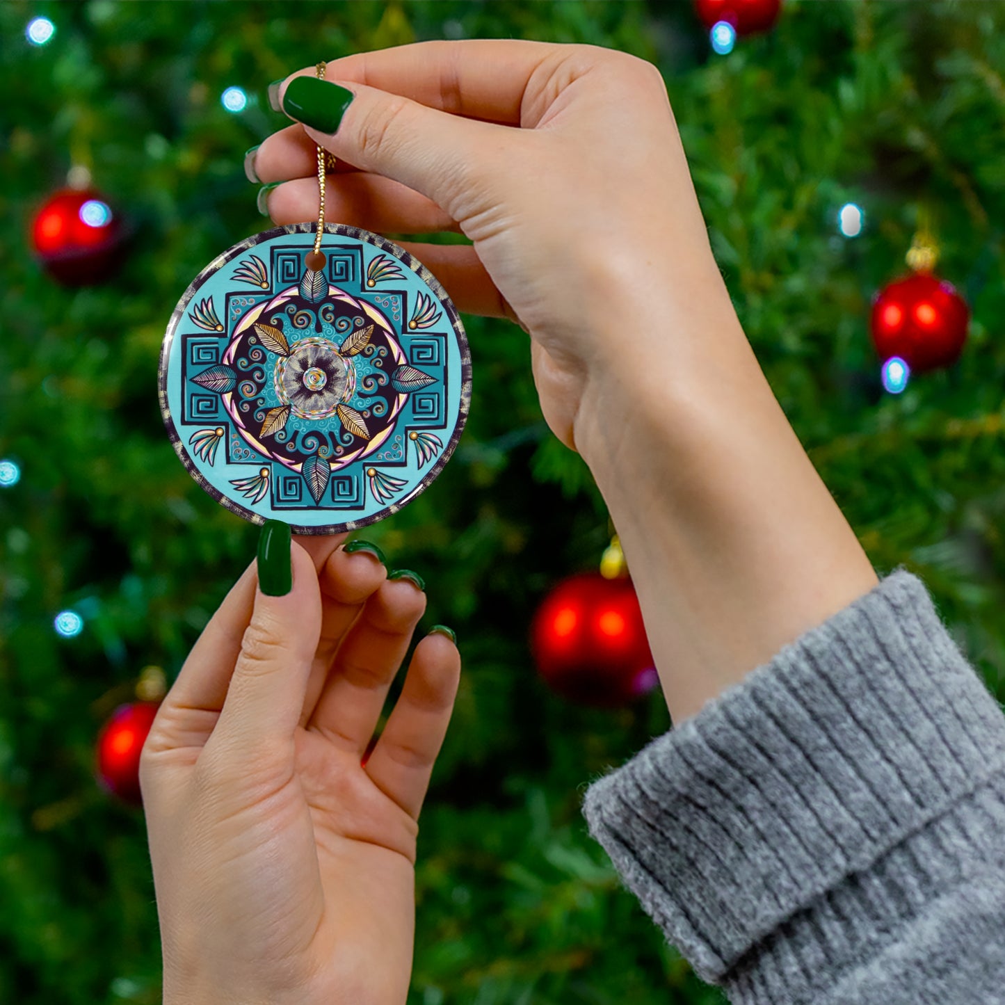 "Hojachakana" Ceramic Ornament