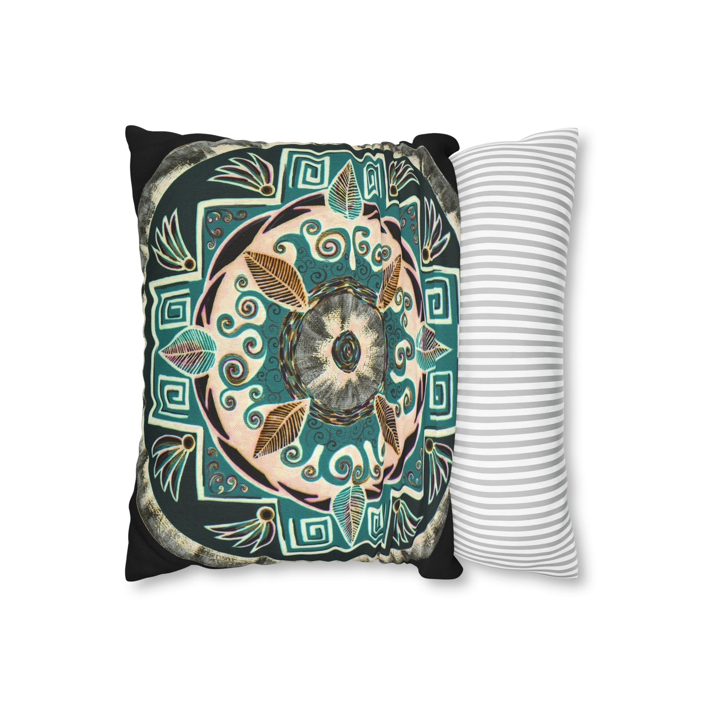 "Hojachakanazura" Dreamcatcher Pillow Cover - Blue Flame Array Home Decor