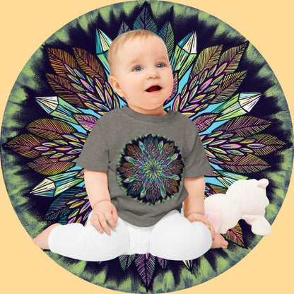 "Krystalhoja" Organic Baby Tee - Blue Flame Array Kids clothes