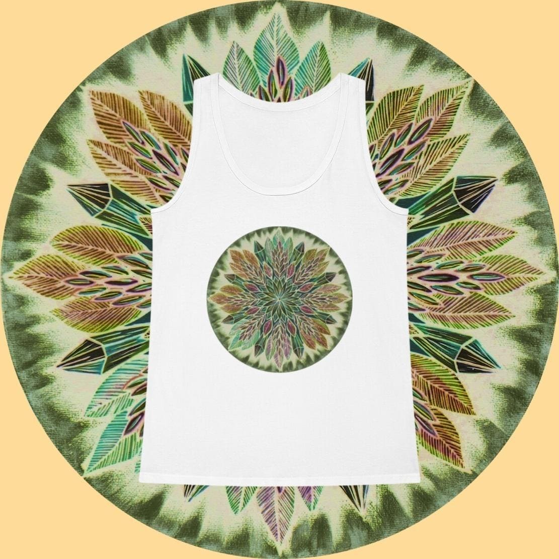 "Krystalhoja Verde" Ladies Organic Tank Top - Blue Flame Array Tank Top