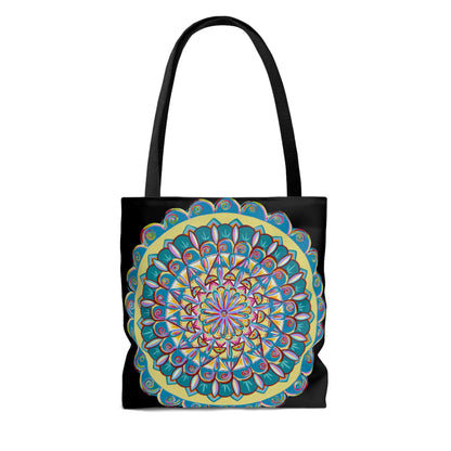 "Almandalayana" Tote Bag (All-Over-Print) - Blue Flame Array Bags