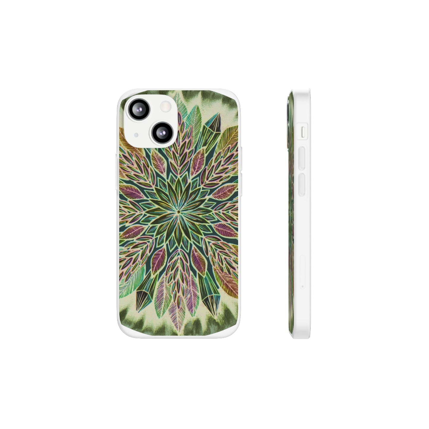 "Krystalhoja Verde" Art Phone Armor (slim-fit) - Blue Flame Array iPhone 13 Mini Phone Case